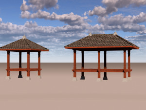 Berugak-gazebo 3D 模型