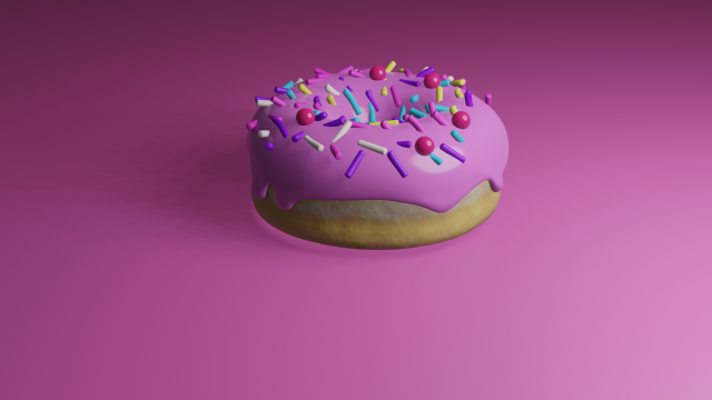 Donut 3D Модель .c4d .max .obj .3ds .fbx .stl .blend 