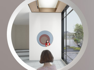 Modern Geometric Landscape Arched Exhibition Hall Gradual Circular Landscape Small Exhibition Hall 3D-Modell