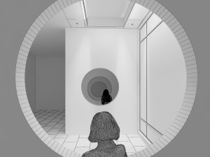 Modern Geometric Landscape Arched Exhibition Hall Gradual Circular Landscape Small Exhibition Hall 3D-Modell