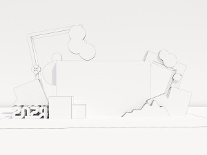 New Year Show Dragon Year Show Card Punching Frame China-Chic Layout DP Point Shopping 3D Модель