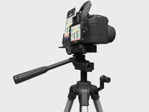 Dispositivos de transmiss&atilde;o ao vivo c&acirc;meras c&acirc;meras telefones celulares trip&eacute;s Modelo 3D