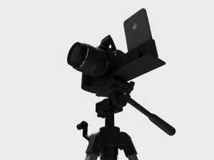 Dispositivos de transmiss&atilde;o ao vivo c&acirc;meras c&acirc;meras telefones celulares trip&eacute;s Modelo 3D