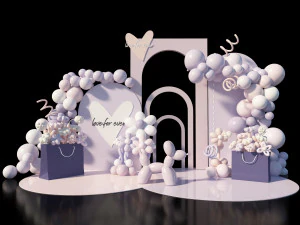 Balloon Party Event Decoration Birthday Party Decoration Balloon Art Installation Balloon Dog 3D Model