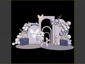 Balloon Party Event Decoration Birthday Party Decoration Balloon Art Installation Balloon Dog 3D Model