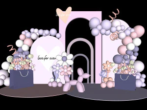 Balloon Party Event Decoration Birthday Party Decoration Balloon Art Installation Balloon Dog 3D Model
