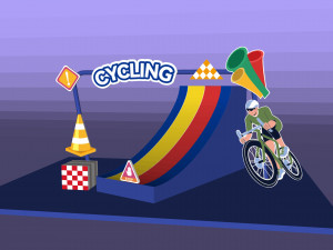 Bicycle race beauty race track beauty race track sketches event exterior combinations cycling race 3D Model