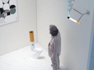 Smoking area Ashtray Ash collector 3D 模型