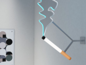 Smoking area Ashtray Ash collector Model 3D