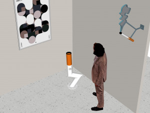 Smoking area Ashtray Ash collector Model 3D