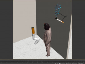 Smoking area Ashtray Ash collector Model 3D