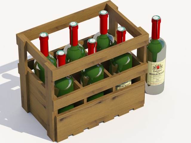 Soda beer storage basket Cola storage box Wine utensils Wine box Storage wine box 3Dモデル .c4d .max .obj .3ds .fbx .stl .blend