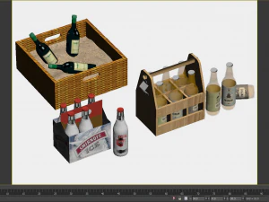 Soda beer storage basket Cola storage box Wine box 3D Model