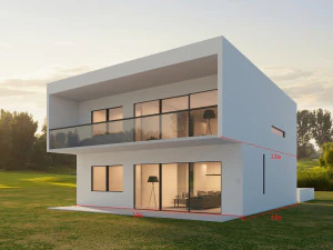 Modern Homestay Homestead Modern Villa Combina&ccedil;&atilde;o de m&oacute;veis n&oacute;rdicos Modelo 3D