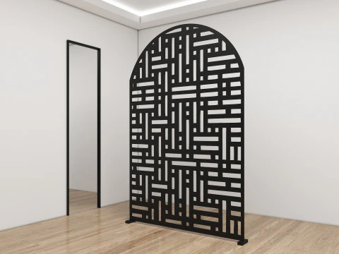 Tela vintage francesa de prateleira de entrada de meados do s&eacute;culo Modelo 3D