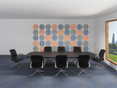 Офисные передвижные перегородки Ширма Простые перегородки Офисные перегородки Офисные перегородки Конференц-зал 3D Модель