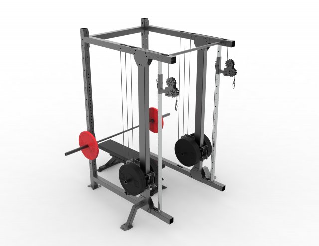 Power Rack ALLINONE 3D Model .c4d .max .obj .3ds .fbx .stl .blend 