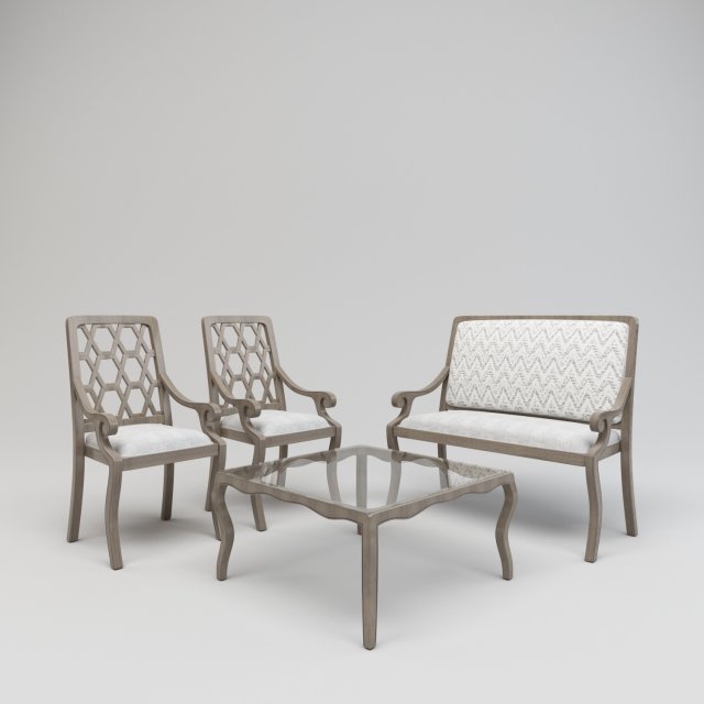 Chair set 3Dモデル .c4d .max .obj .3ds .fbx .stl .blend 