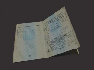 Passport of Ukraine 3D Model