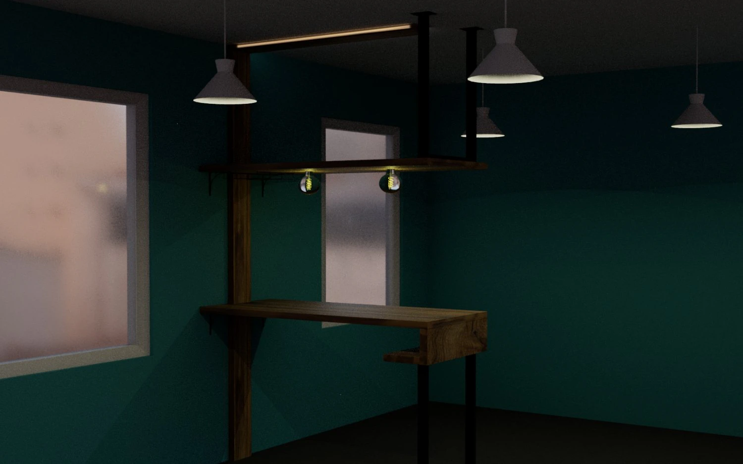 Bar table 3D Model .c4d .max .obj .3ds .fbx .stl .blend 