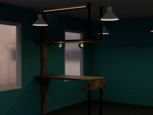 Bar table 3D 模型