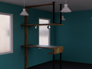 Bar table 3Dモデル