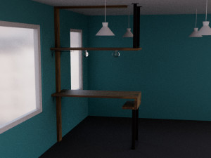Bar table 3Dモデル