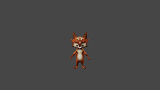 5Dollar Store Rigged Fat Fox 3D 모델 .c4d .max .obj .3ds .fbx .stl .blend 