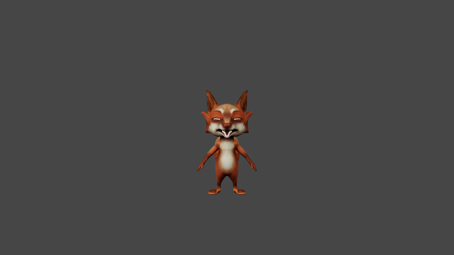 5Dollar Store Rigged Fat Fox 3D Model .c4d .max .obj .3ds .fbx .stl .blend 