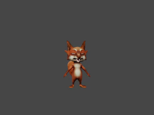 5Dollar Store Rigged Fat Fox 3D Model