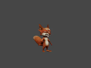 5Dollar Store Rigged Fat Fox 3D Model