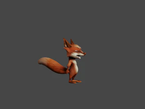 5Dollar Store Rigged Fat Fox 3D Model