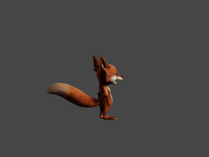 5Dollar Store Rigged Fat Fox 3D Model