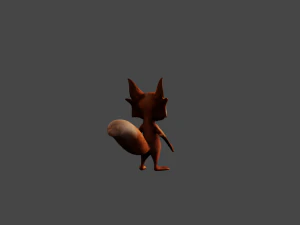 5Dollar Store Rigged Fat Fox 3D Model