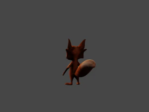 5Dollar Store Rigged Fat Fox 3D Model