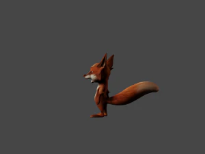 5Dollar Store Rigged Fat Fox 3D Model