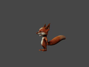5Dollar Store Rigged Fat Fox 3D Model