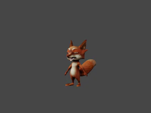5Dollar Store Rigged Fat Fox 3D Model