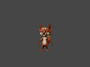 5Dollar Store Rigged Fat Fox 3D Model