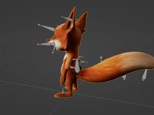 5Dollar Store Rigged Fat Fox 3D Model