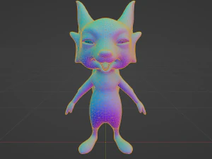 5Dollar Store Rigged Fat Fox 3D Model