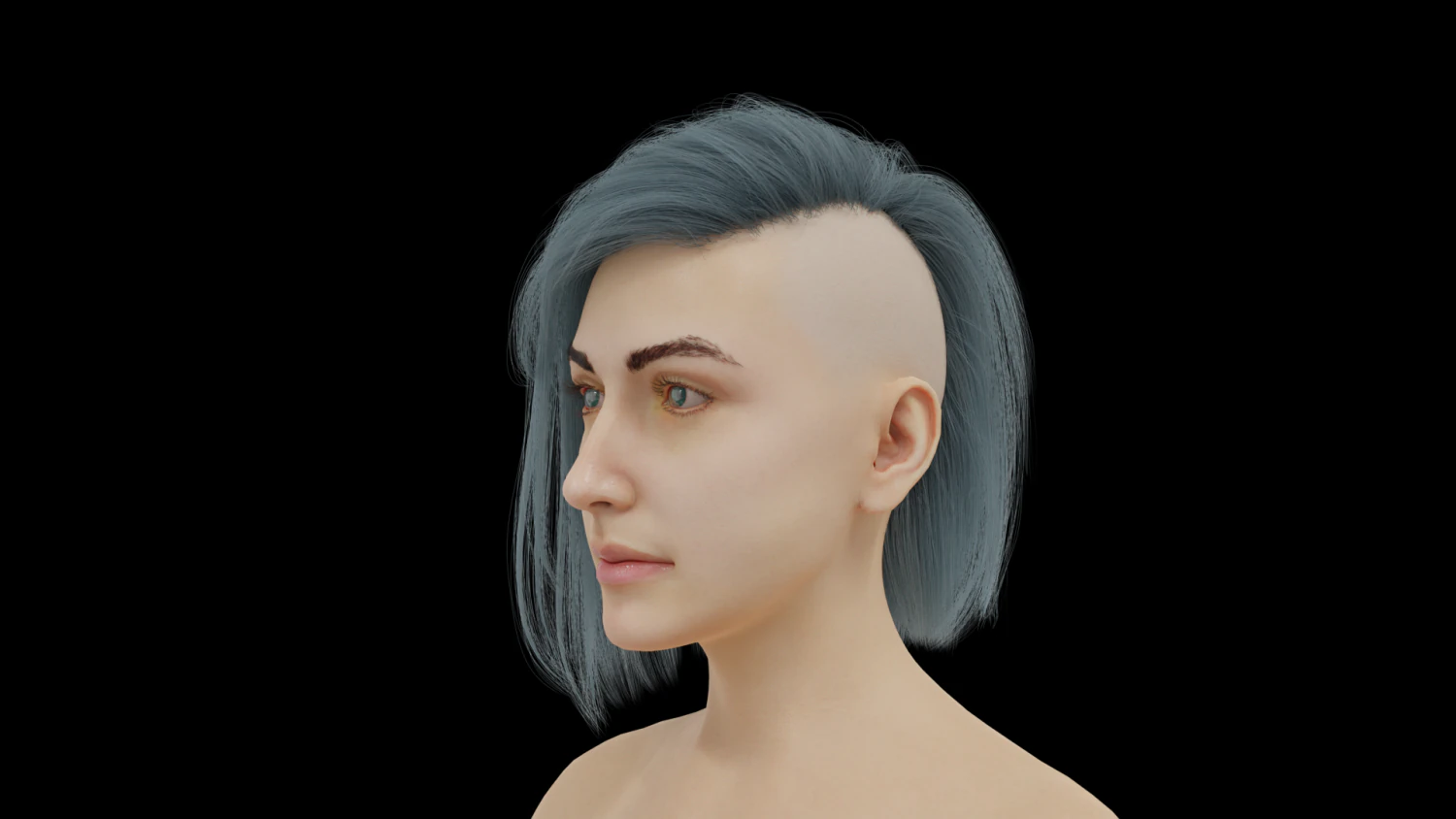 5Dollar Store Shapekey Rigged Female 3D Model .c4d .max .obj .3ds .fbx .stl .blend 
