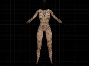 5Dollar Store Shapekey Rigged Female 3D Model
