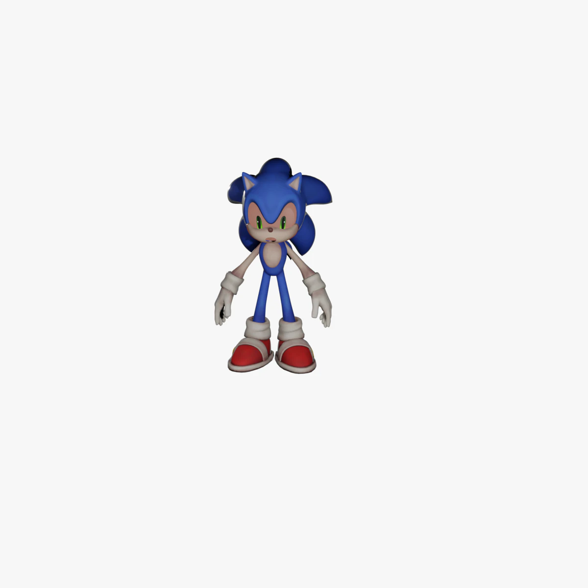 5Dollar Store Sonic 3D Model .c4d .max .obj .3ds .fbx .stl .blend 