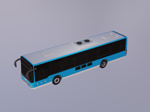 5Dollar Store Lowpoly bus 3Dモデル