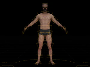 5Dollar Store Rigged ShapeKey Man 3D Model