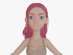 5Dollar Store Cute Cartoon Girl 3D Model