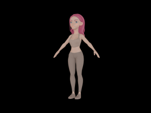 5Dollar Store Cute Cartoon Girl 3D 模型