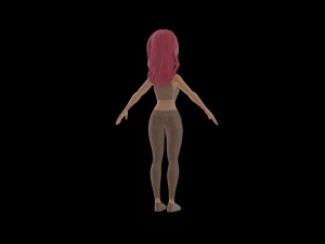 5Dollar Store Cute Cartoon Girl 3D Model