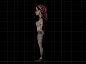 5Dollar Store Cute Cartoon Girl 3D Model